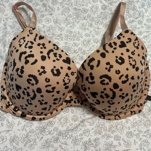 Victoria's Secret Demi Tan Leopard Print Bra